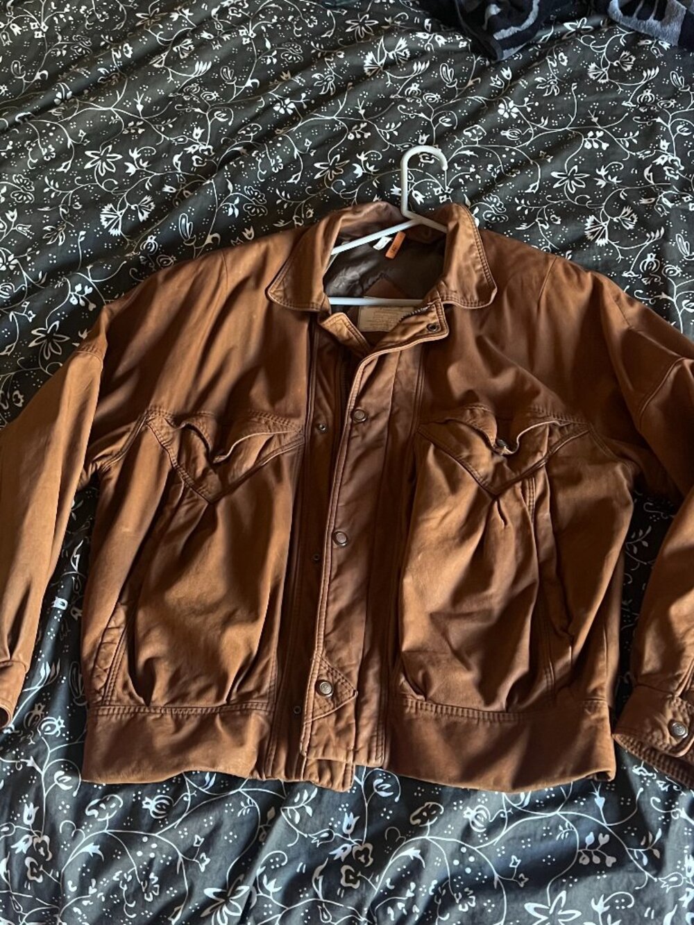 Vintage Brown Champs Elysee Blouson Leather Jacket